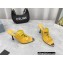 Prada Heel 9cm triangle logo Pvc slides Yellow 2022