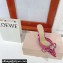 Mach & Mach Heel 8.5cm Crystal Double Bow Pointed Toe Mules PVC Fuchsia 2022