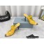 Prada Heel 9cm triangle logo Pvc slides Yellow 2022