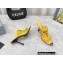 Prada Heel 9cm triangle logo Pvc slides Yellow 2022