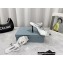 Prada Heel 9cm triangle logo Pvc slides White 2022