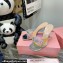 Mach & Mach Heel 8.5cm Crystal Double Bow Mules PVC Silver 2022