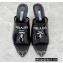 Prada Heel 9cm triangle logo Pvc slides Black 2022