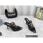 Prada Heel 9cm triangle logo Pvc slides Black 2022