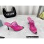 Prada Heel 9cm triangle logo Pvc slides Fuchsia 2022