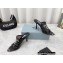 Prada Heel 9cm triangle logo Pvc slides Black 2022