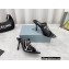 Prada Heel 9cm triangle logo Pvc slides Black 2022
