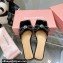Mach & Mach Crystal Double Bow Slides PVC Black 2022