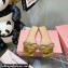 Mach & Mach Crystal Double Bow Slides PVC Gold 2022
