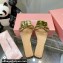 Mach & Mach Crystal Double Bow Slides PVC Gold 2022