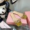 Mach & Mach Crystal Double Bow Slides PVC Gold 2022