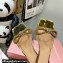 Mach & Mach Crystal Double Bow Slides PVC Gold 2022