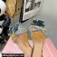 Mach & Mach Crystal Double Bow Slides PVC Rainbow Silver 2022