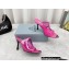 Prada Heel 9cm triangle logo Pvc slides Fuchsia 2022