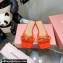 Mach & Mach Crystal Double Bow Slides PVC Orange 2022