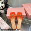 Mach & Mach Crystal Double Bow Slides PVC Orange 2022
