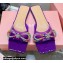 Mach & Mach Crystal Double Bow Slides PVC Purple 2022
