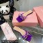 Mach & Mach Crystal Double Bow Slides PVC Purple 2022