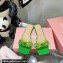 Mach & Mach Crystal Double Bow Slides PVC Green 2022
