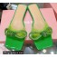 Mach & Mach Crystal Double Bow Slides PVC Green 2022