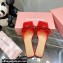 Mach & Mach Crystal Double Bow Slides PVC Red 2022