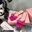 Mach & Mach Crystal Double Bow Slides PVC Fuchsia 2022