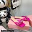 Mach & Mach Crystal Double Bow Slides PVC Fuchsia 2022