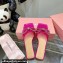 Mach & Mach Crystal Double Bow Slides PVC Fuchsia 2022