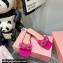 Mach & Mach Crystal Double Bow Slides PVC Fuchsia 2022