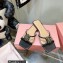 Mach & Mach Rose Flower Slides PVC Black 2022