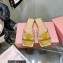 Mach & Mach Rose Flower Slides PVC Gold 2022