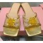 Mach & Mach Rose Flower Slides PVC Gold 2022