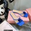 Mach & Mach Rose Flower Slides PVC Blue 2022