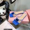 Mach & Mach Rose Flower Slides PVC Blue 2022