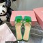 Mach & Mach Rose Flower Slides PVC Green 2022