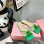 Mach & Mach Rose Flower Slides PVC Green 2022