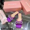 Mach & Mach Crystal Double Bow Slides Satin Purple 2022