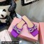 Mach & Mach Crystal Double Bow Slides Satin Purple 2022