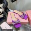 Mach & Mach Crystal Double Bow Slides Satin Purple 2022