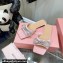 Mach & Mach Crystal Double Bow Slides Satin Pink 2022