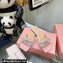Mach & Mach Crystal Double Bow Slides Satin Pink 2022