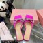 Mach & Mach Crystal Double Bow Slides Satin Fuchsia 2022