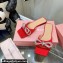 Mach & Mach Crystal Double Bow Slides Satin Red 2022