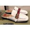 Gucci Double G Leather slipper 423694 Web White 2022