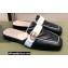Gucci Double G Leather slipper 423694 Chevron Black 2022