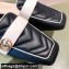 Gucci Double G Leather slipper 423694 Chevron Black 2022