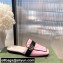 Gucci Double G Leather slipper 423694 Chevron Pink 2022