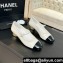 CHANEL Shiny Calfskin Patent Calfskin Ivory Black Mary Janes G45952 2024