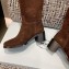 Prada New Season heel 7cm suede boots brown 2024