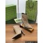 GUCCI Buckled ankle boots heel 10.5cm beige 2024
